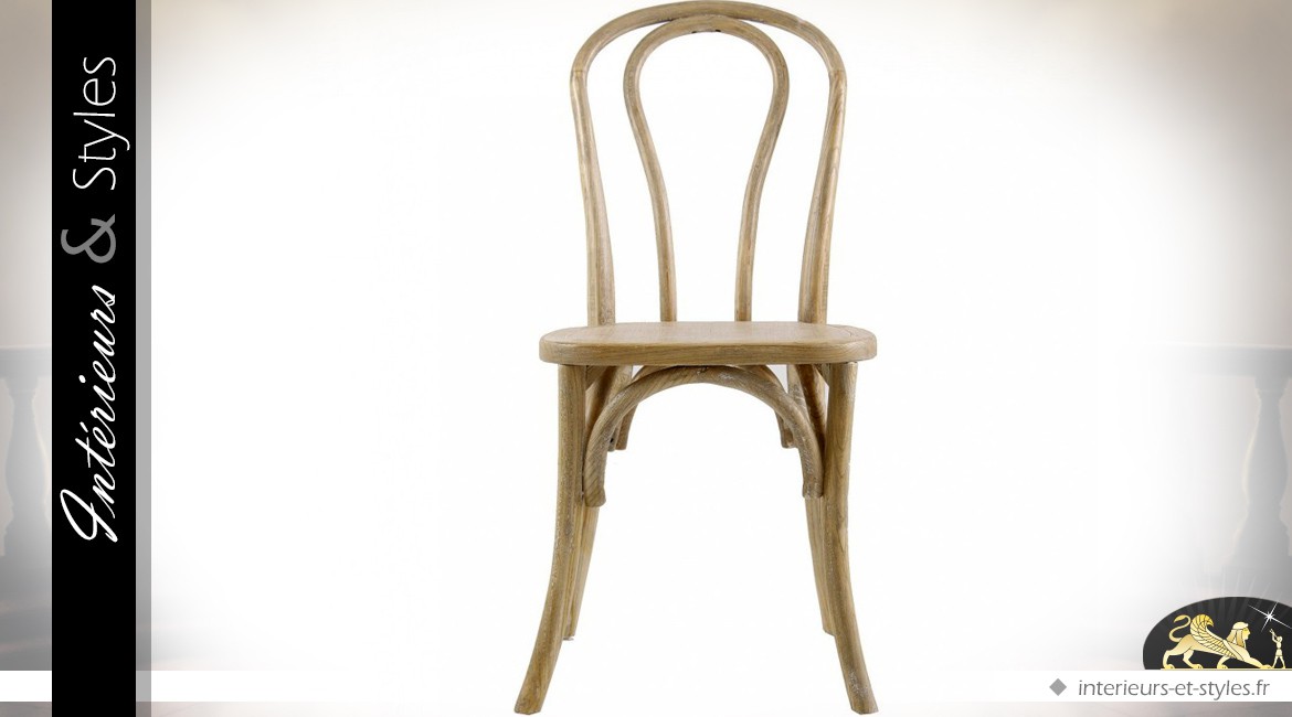 Chaise de conception Criss Cross incrustée en bois vintage faite à