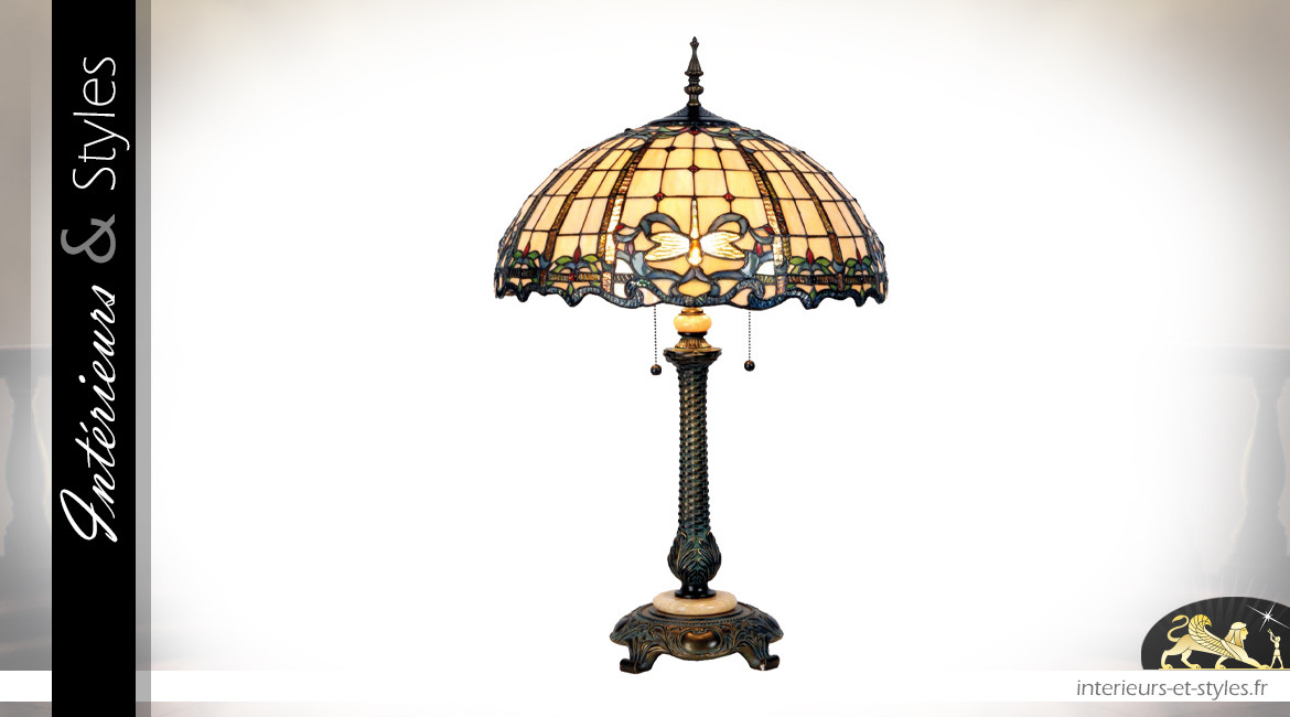Grand pied de lampe façon chandelier en laiton doré avec abat-jour - Le  palais des bricoles